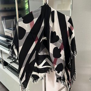 Square Oversized Burberry Scarf
